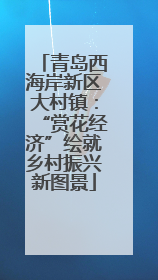 青岛西海岸新区大村镇：“赏花经济”绘就乡村振兴新图景