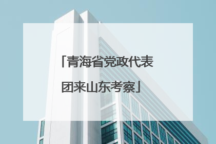 青海省党政代表团来山东考察