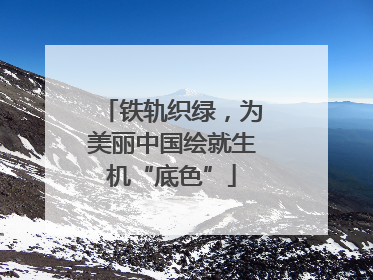 铁轨织绿，为美丽中国绘就生机“底色”