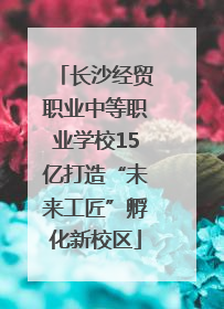 长沙经贸职业中等职业学校15亿打造“未来工匠”孵化新校区