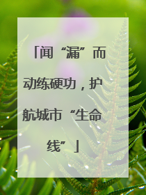 闻“漏”而动练硬功，护航城市“生命线”