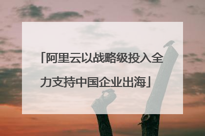 阿里云以战略级投入全力支持中国企业出海