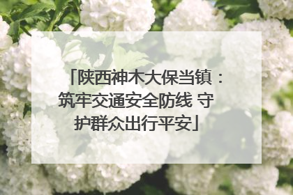 陕西神木大保当镇：筑牢交通安全防线 守护群众出行平安