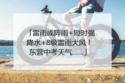 雷雨或阵雨+短时强降水+8级雷雨大风！东营中考天气……