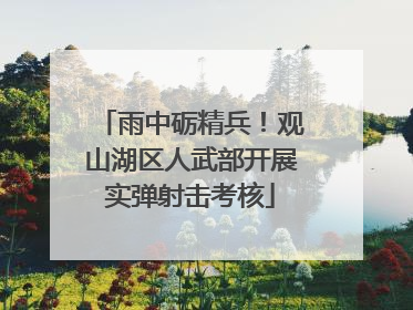 雨中砺精兵！观山湖区人武部开展实弹射击考核