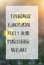 首届海淀石刻艺术周开启！来紫竹院公园玩转石刻
