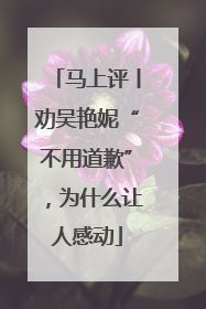 马上评丨劝吴艳妮“不用道歉”，为什么让人感动