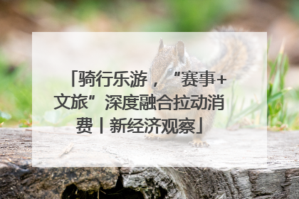 骑行乐游，“赛事+文旅”深度融合拉动消费丨新经济观察