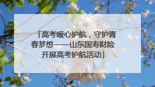 高考暖心护航，守护青春梦想——山东国寿财险开展高考护航活动