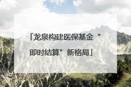 龙泉构建医保基金“即时结算”新格局