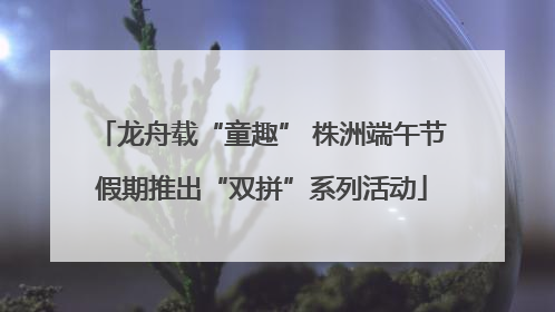 龙舟载“童趣” 株洲端午节假期推出“双拼”系列活动