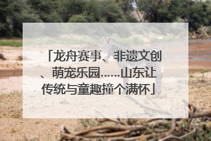龙舟赛事、非遗文创、萌宠乐园……山东让传统与童趣撞个满怀