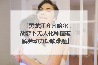 黑龙江齐齐哈尔：胡萝卜无人化种植破解劳动力短缺难题