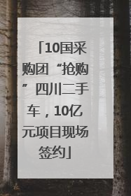 10国采购团“抢购”四川二手车，10亿元项目现场签约