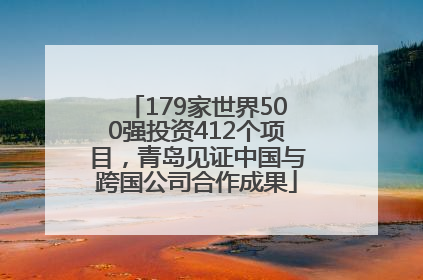 179家世界500强投资412个项目，青岛见证中国与跨国公司合作成果