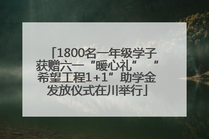 1800名一年级学子获赠六一“暖心礼” “希望工程1+1”助学金发放仪式在川举行