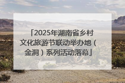 2025年湖南省乡村文化旅游节联动举办地（金洞）系列活动落幕