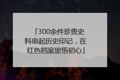300余件珍贵史料串起历史印记，在红色档案里悟初心