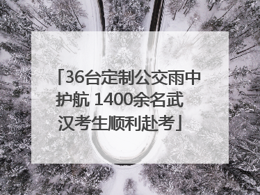 36台定制公交雨中护航 1400余名武汉考生顺利赴考