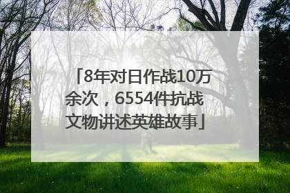 8年对日作战10万余次，6554件抗战文物讲述英雄故事